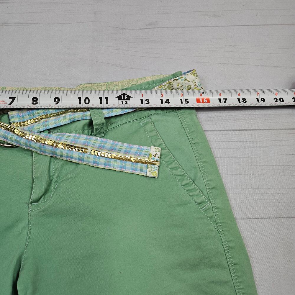 Y2k Aeropostale Bermuda Shorts Low-Rise Reversible Belt - Size 4 - Picture 6 of 8